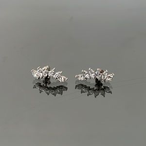 Art deco inspired climber Swarovski earrings